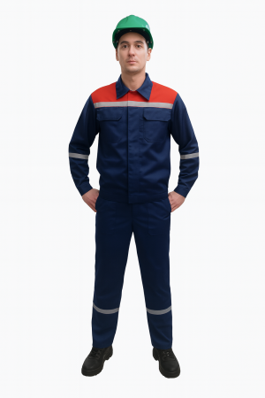 Костюм GS «Рабочий» темно-синий с красным