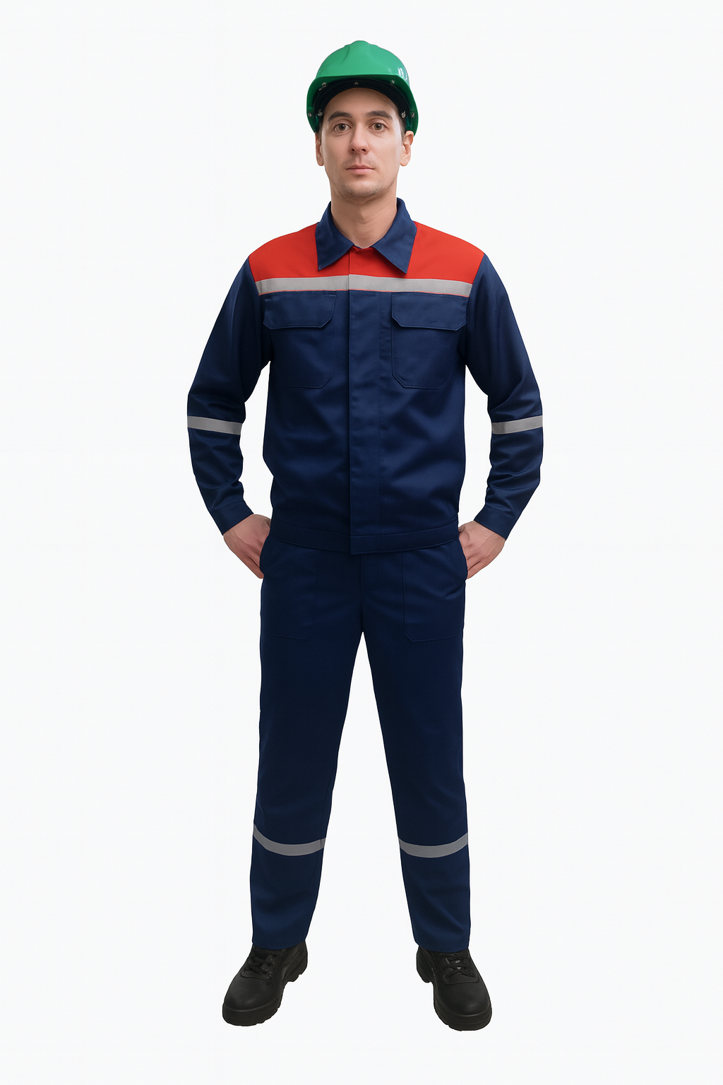 Костюм GS «Рабочий» темно-синий с красным